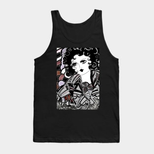 ART DECO, BLACK, DOLLY FLAPPER,,House of Harlequin Tank Top